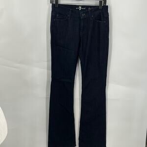 7 For All Mankind Women's Dark Wash Blue Denim Bootcut Jeans Size 25